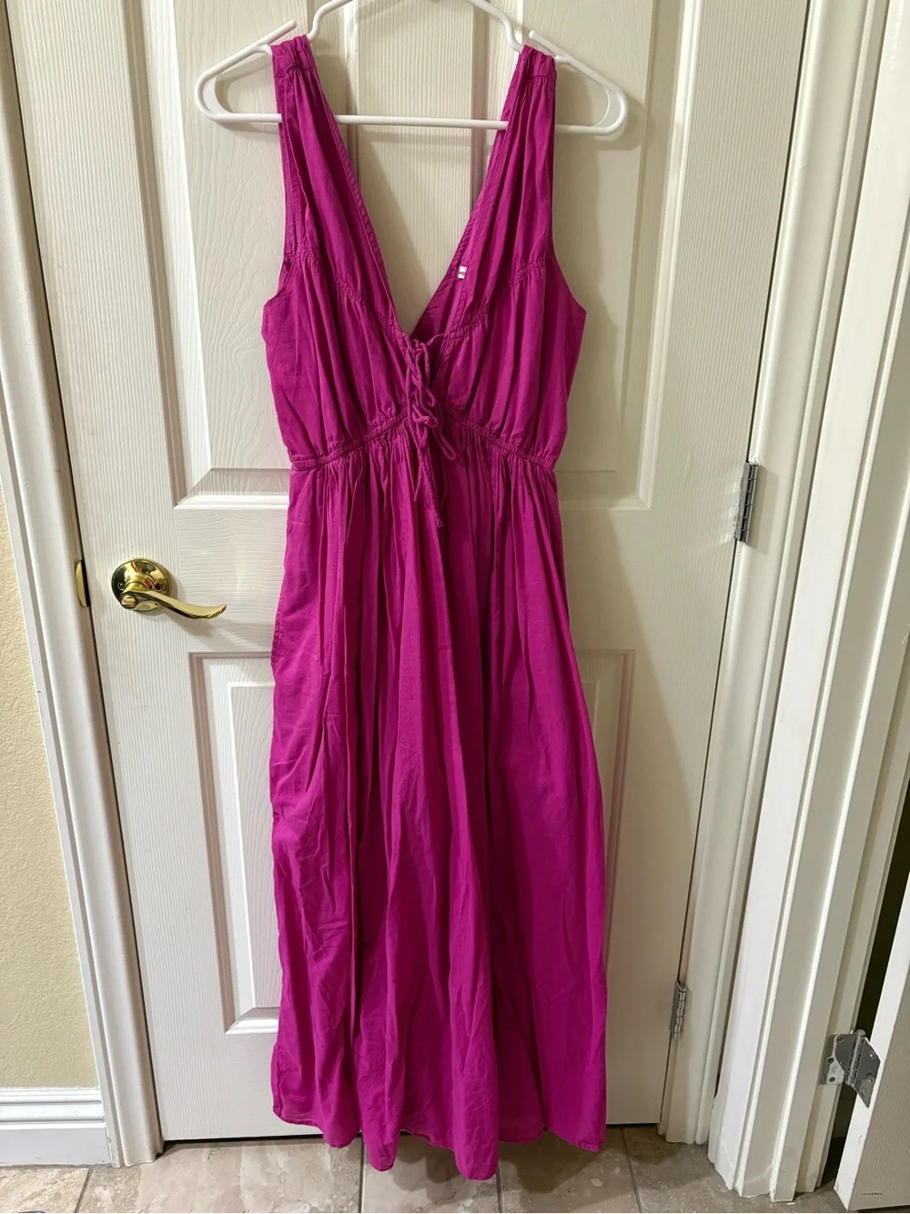 Fuchsia Sleeveless Maxi Dress